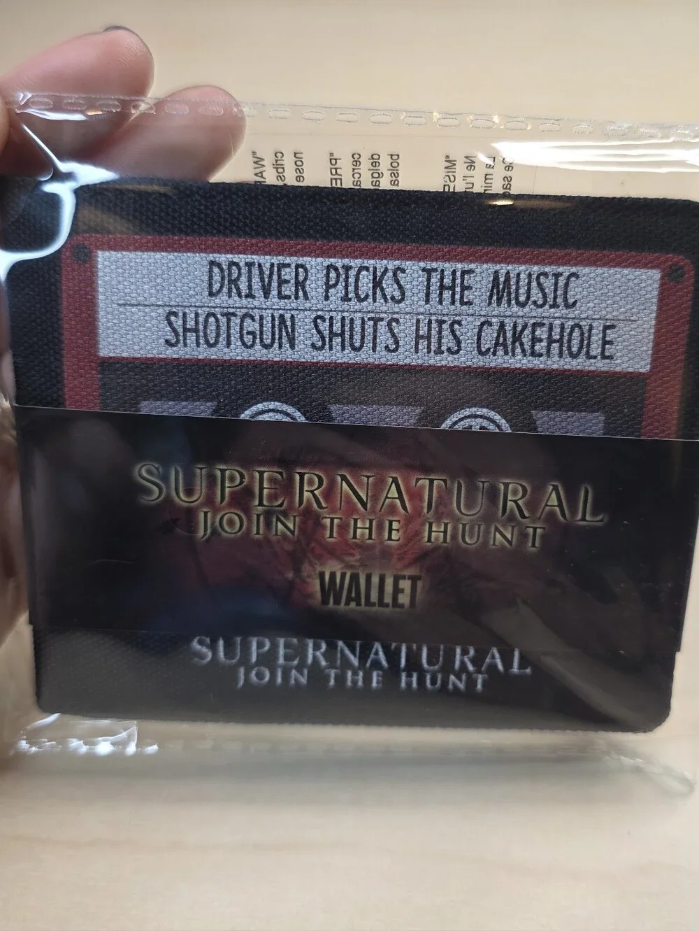 Supernatural Humor Wallet Featuring “Driver Picks The Music” NWT